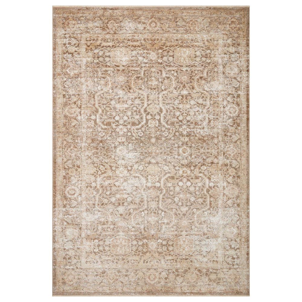 Loloi Sonnet 11"6" x 15" Mocha and Tan Area Rug, , large