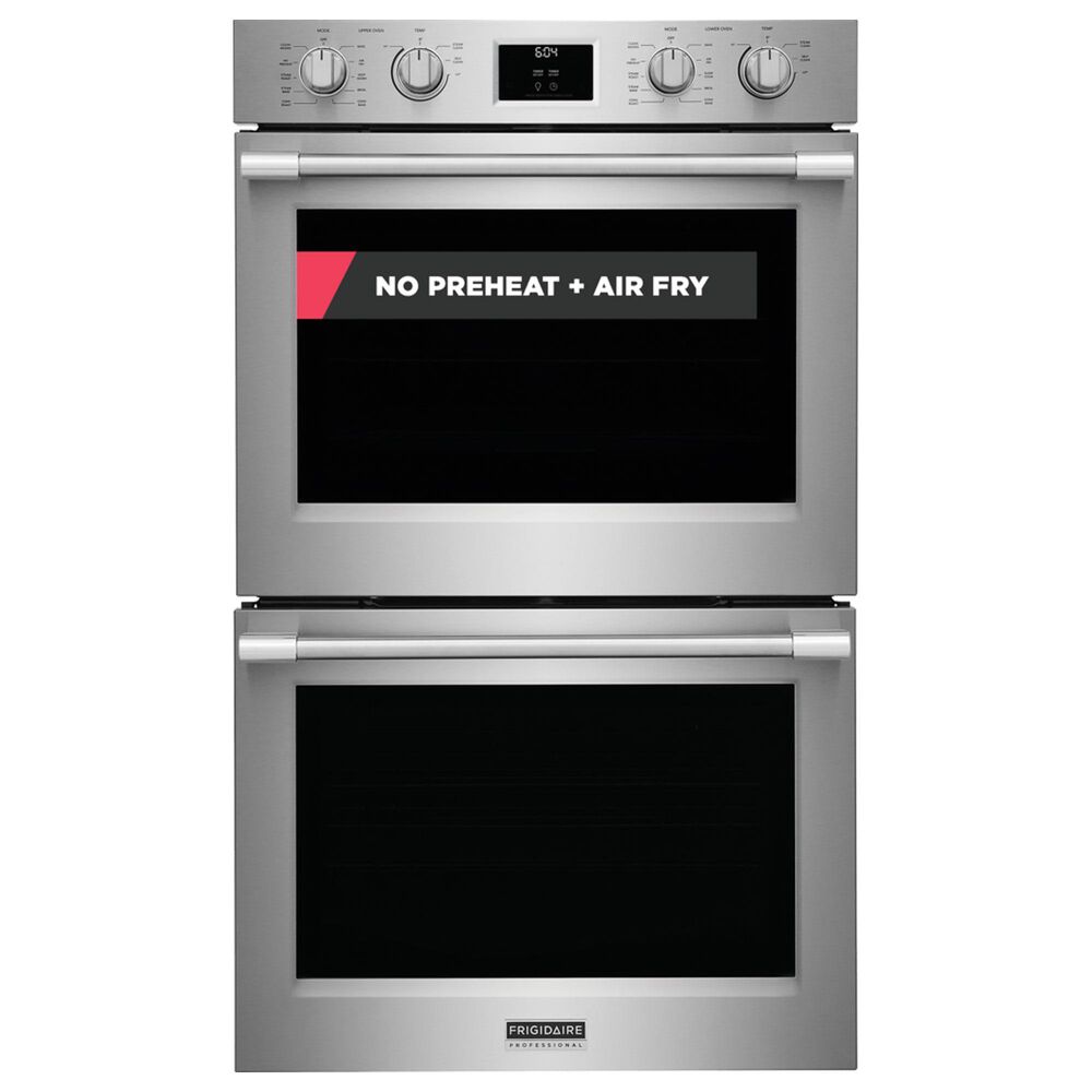 Frigidaire 30" Double Wall Oven with No Preheat + Air Fry in Stainless Steel, , large