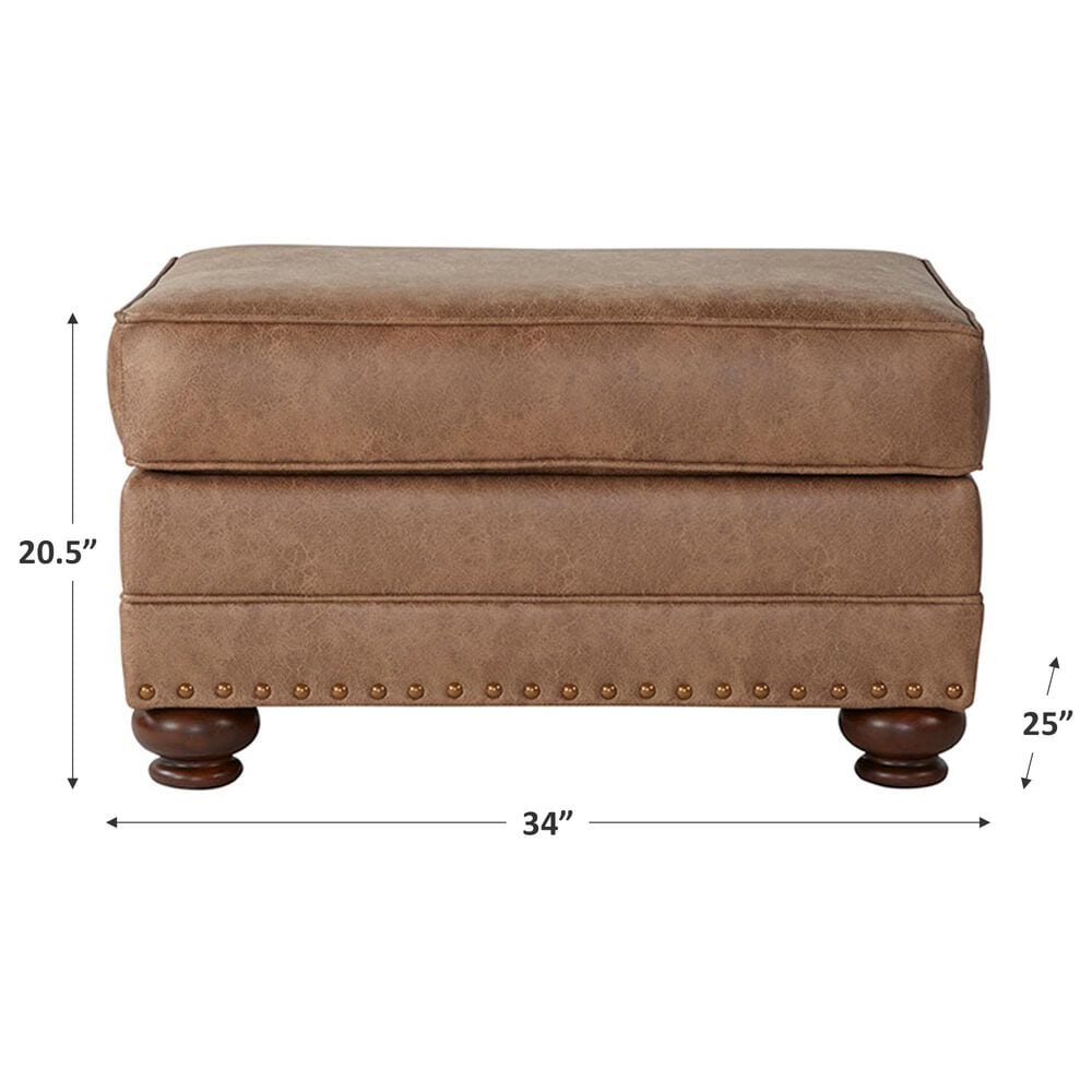 Hughes Furniture Ottoman in Jetson Ginger, , large