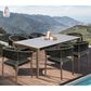 Blue River Fineline and Doris 7-Piece Patio Dining Set in Light Eucalyptus, Gray and Black, , large