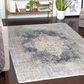 Surya Solar 10" x 14" Black, Charcoal, Saffron, White and Light Gray Area Rug, , large