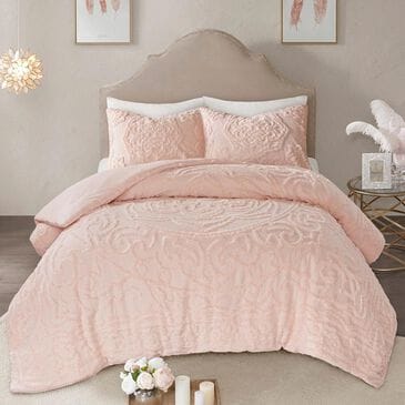Hampton Park Laetitia 3-Piece King Comforter Set in Blush, , large