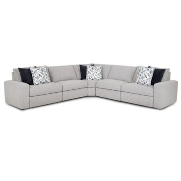 Moore Furniture Toronto 5-Piece Power Reclining Sectional in Dove, , large