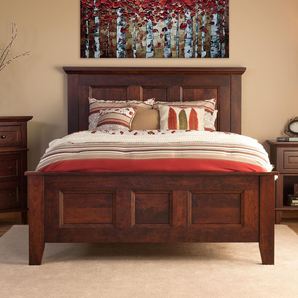 Fleming Furniture Co. Brentwood Queen Panel Bed in Sunset, , large