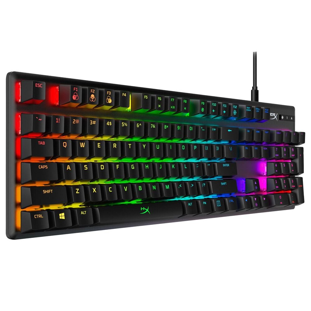 HyperX Alloy Origins Full-Size Wired Mechanical Red Switch Gaming Keyboard with RGB Back Lighting in Black, , large