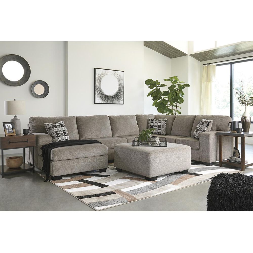 Signature Design by Ashley Ballinasloe 3-Piece Left Facing U-Shaped Sectional in Platinum, , large