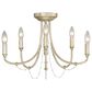 Golden Lighting Kamila 6-Light Semi-Flush in White Gold, , large