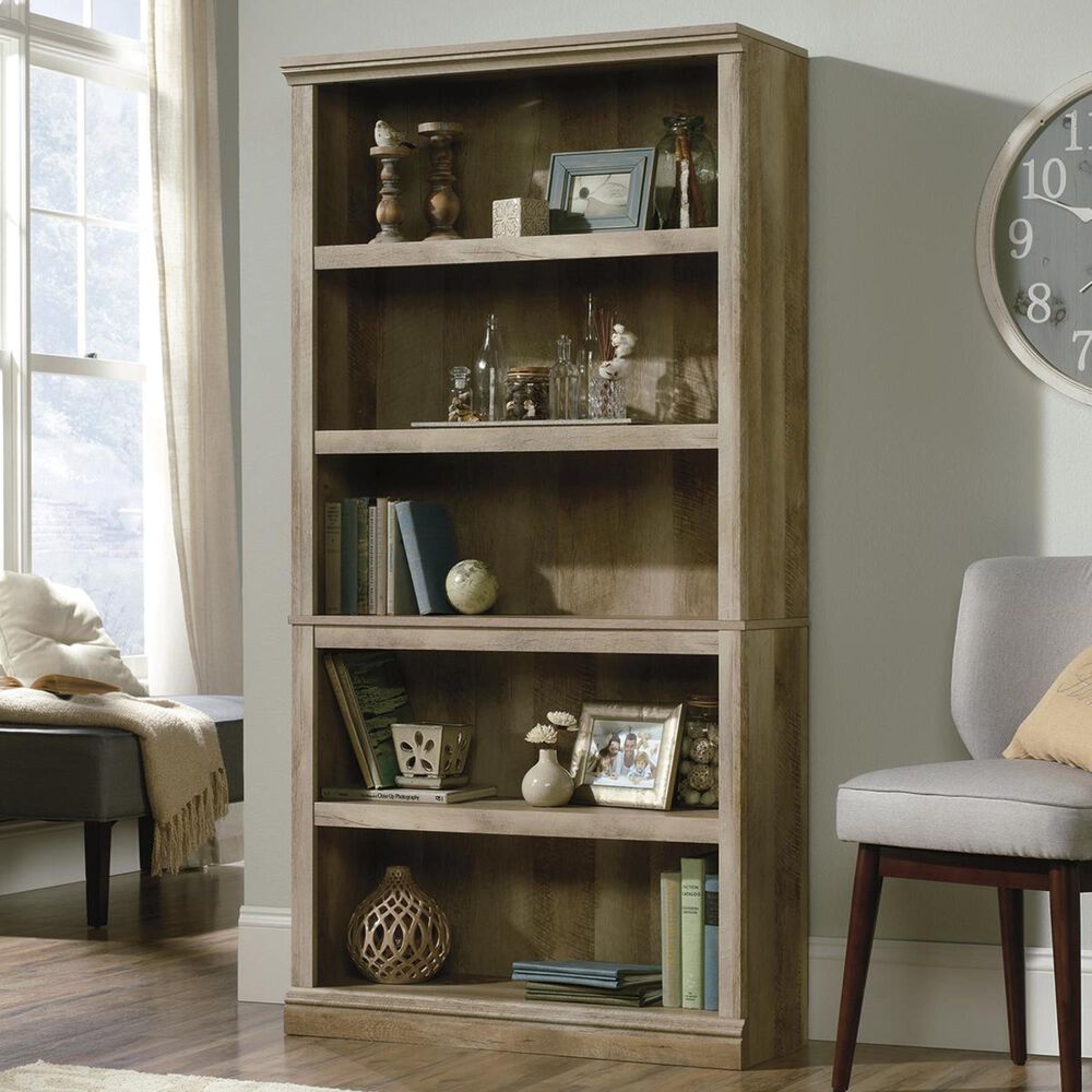 Sauder Select 5-Shelf Bookcase in Lintel Oak, , large