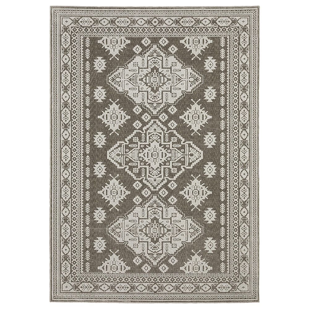 Oriental Weavers Intrigue INT06 9"10" x 12"10" Grey Area Rug, , large