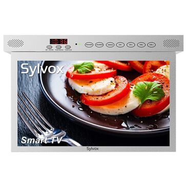 Sylvox 15.6" Smart Under Cabinet TV for Kitchen in Silver, , large