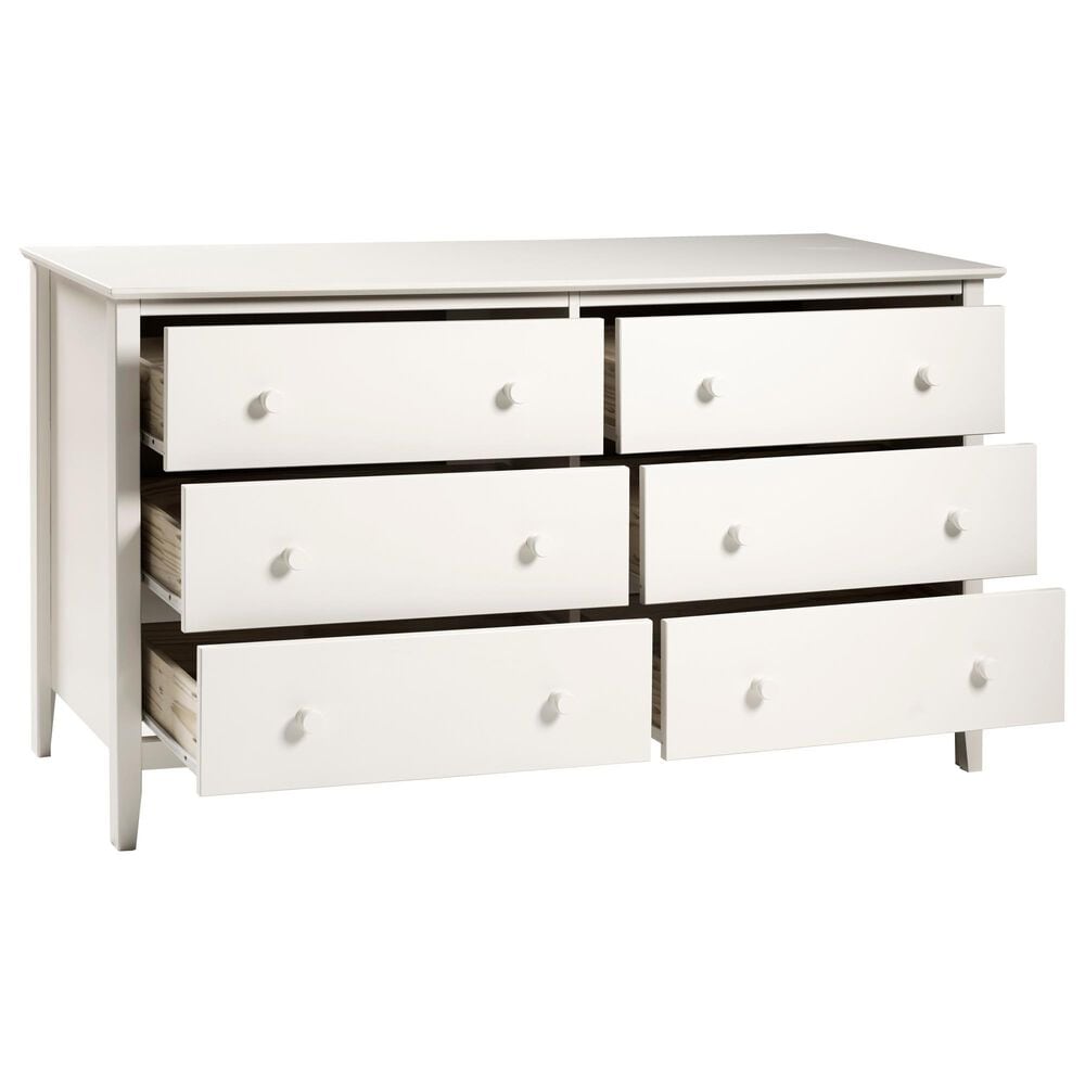 Timberlake Simplicity 6-Drawer Dresser in White, , large