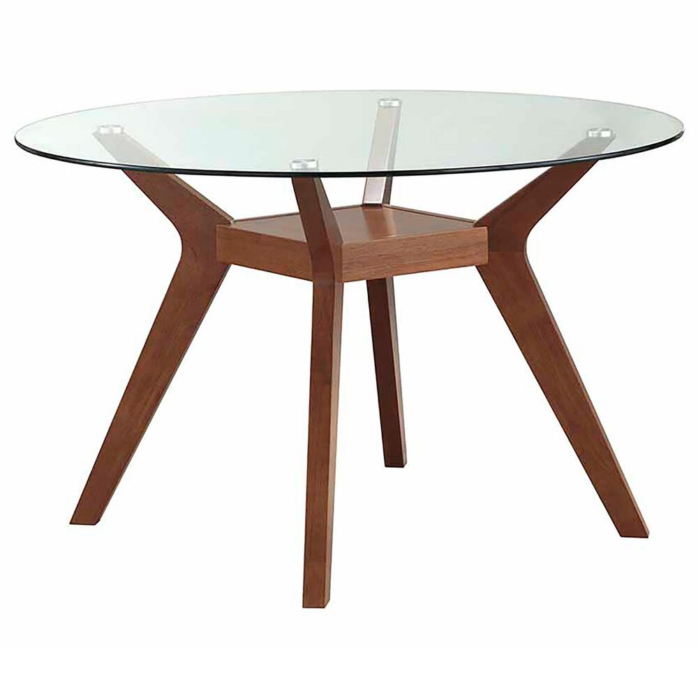Pacific Landing Paxton and Redbridge 5-Piece Round Dining Set in Nutmeg and Natural Walnut, , large