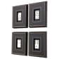 Paragon Dominoes 18" x 15" Wall Art in Black (Set of 4), , large