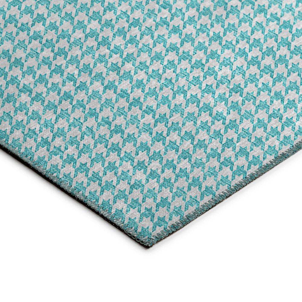 Dalyn Rug Company Hinton 2&#39;3&quot; x 7&#39;6&quot; Aqua Indoor/Outdoor Runner, , large