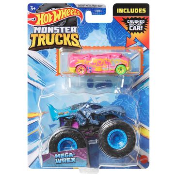 Hot Wheels Monster Trucks - 1:64 2Pack Mega Wrex with Crushed Die-Cast Car, , large