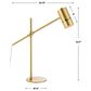 Uttermost 25" Swing Arm Desk Lamp in Brushed Gold, , large