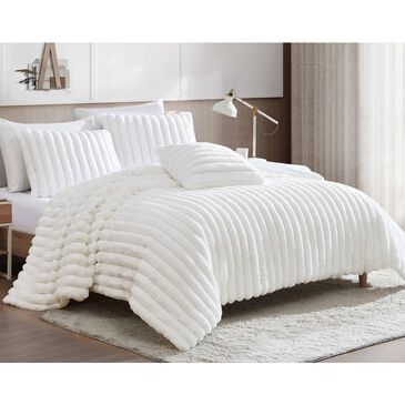 Hallmart Collectibles Ethan 4-Piece Queen Comforter Set in White, , large