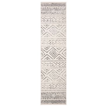 Safavieh Tulum TUL267A 2" x 21" Ivory and Grey Runner, , large