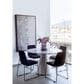 Moe"s Home Collection Otago 47" Dining Table in Gloss White and Brushed Stainless Steel - Table Only, , large