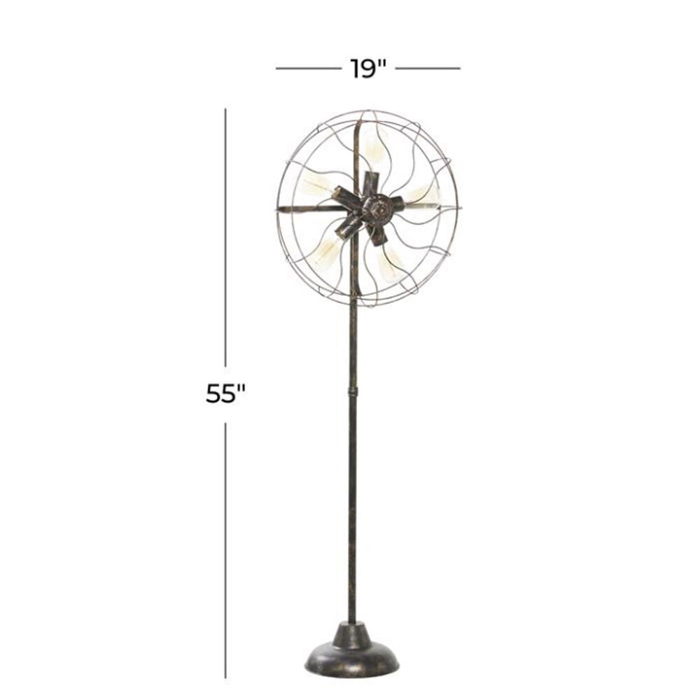 Maple and Jade Bronze Fan Design Floor Lamp, , large