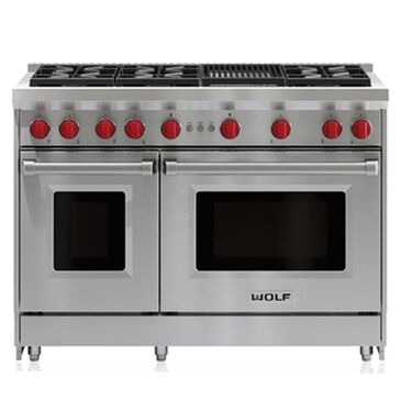 Wolf 48" Gas Range with 6 Burner in Stainless Steel, , large