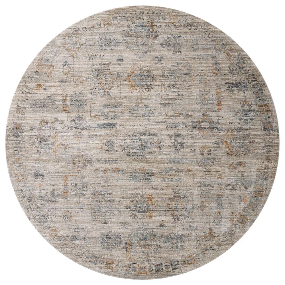 Loloi Katherine 5"3" Round Pebble and Ocean Area Rug, , large