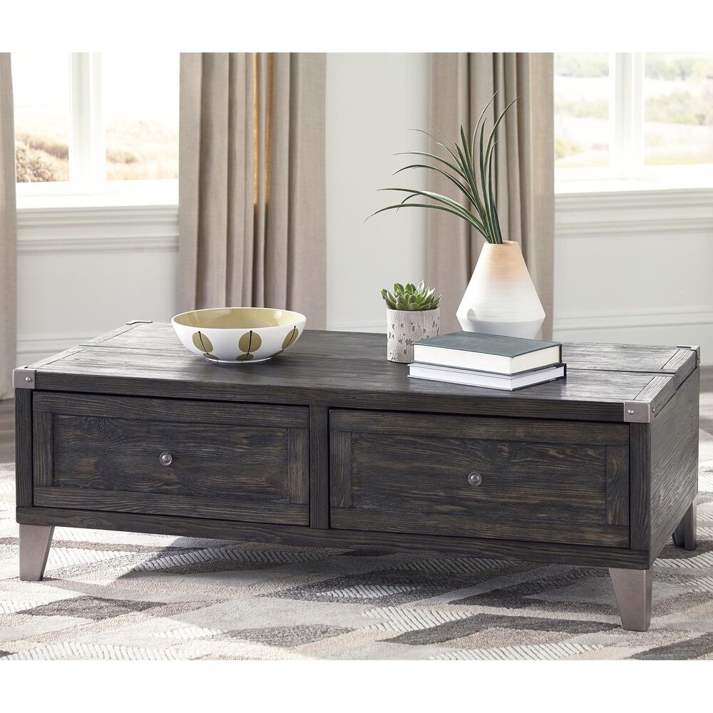 Signature Design by Ashley Todoe Lift Top Cocktail Table in Dark Gray, , large