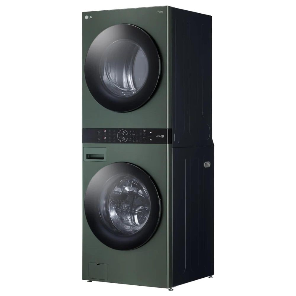 LG Single Unit Front Load WashTower with Center Control 4.5 Cu. Ft. Washer and 7.4 Cu. Ft. Electric Dryer in Nature Green, , large