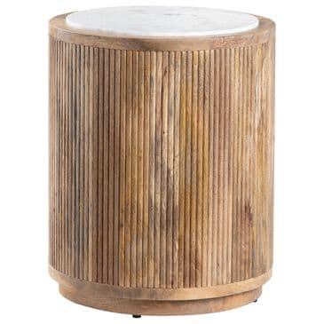 Crestview Collection Santorini End Table in White and Brown, , large