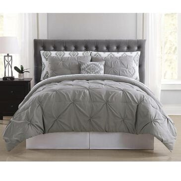 Pem America Pueblo Pleated 6-Piece Twin Bed in a Bag in Grey, , large