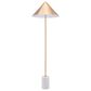 Zuo Modern Bianca Floor Lamp in Brass and White Marble, , large