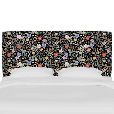 Rifle Paper Co Crafted by Cloth & Company Elly King Headboard in Aviary Black and Cream, , large