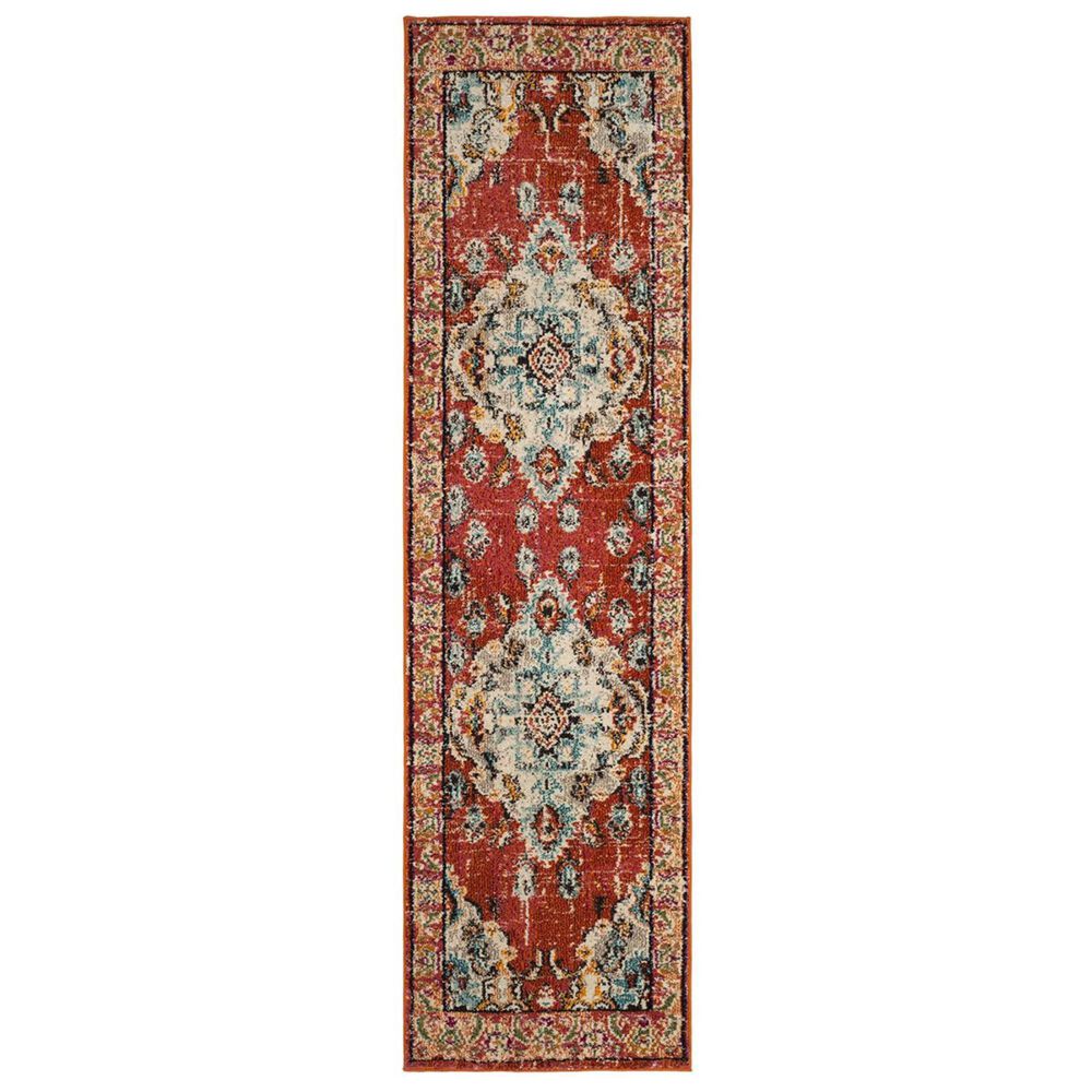 Safavieh Monaco MNC243H-218 2&#39;2&quot; x 18&#39; Orange/Light Blue Runner, , large