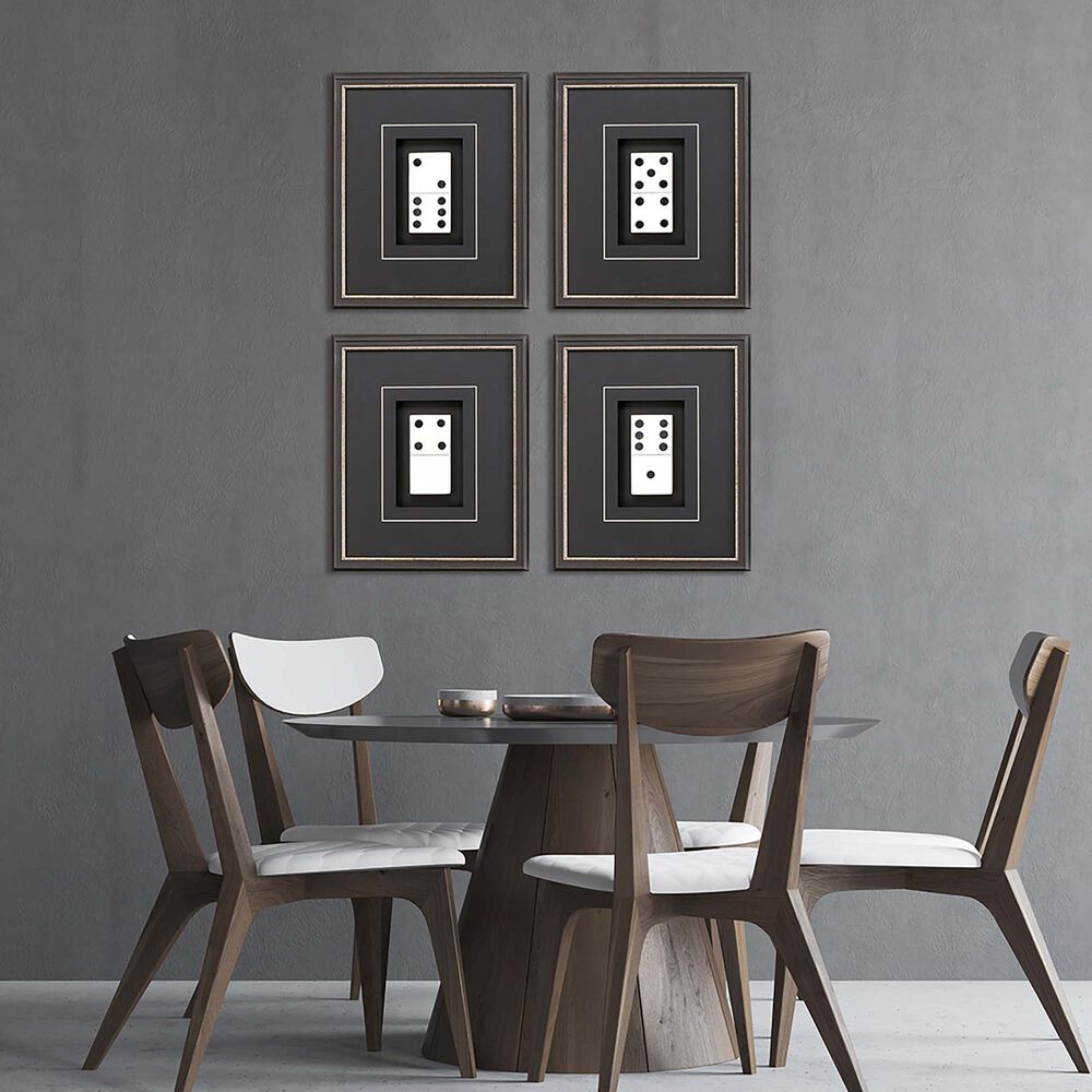 Paragon Dominoes 18&quot; x 15&quot; Wall Art in Black &#40;Set of 4&#41;, , large