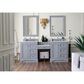 James Martin De Soto 82" Double Bathroom Vanity in Sliver Gray with 3 cm White Zeus Quartz Top and Rectangular Sinks, , large