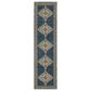 Oriental Weavers Andorra 2"6" x 12" Blue and Gold Runner, , large