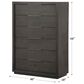 Urban Home Oxford 6-Drawer Chest in Basalt Grey, , large
