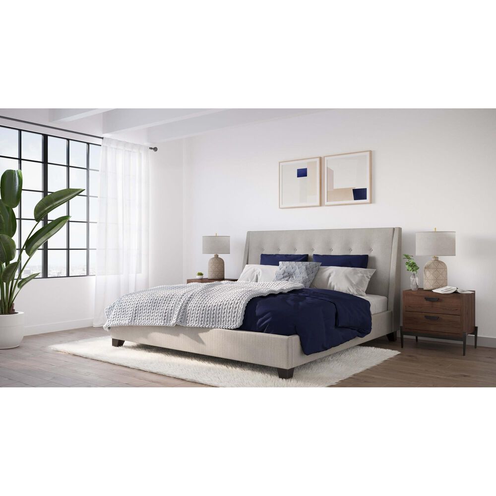 Urban Home Madera Queen Upholstered Platform Bed in Putty, , large