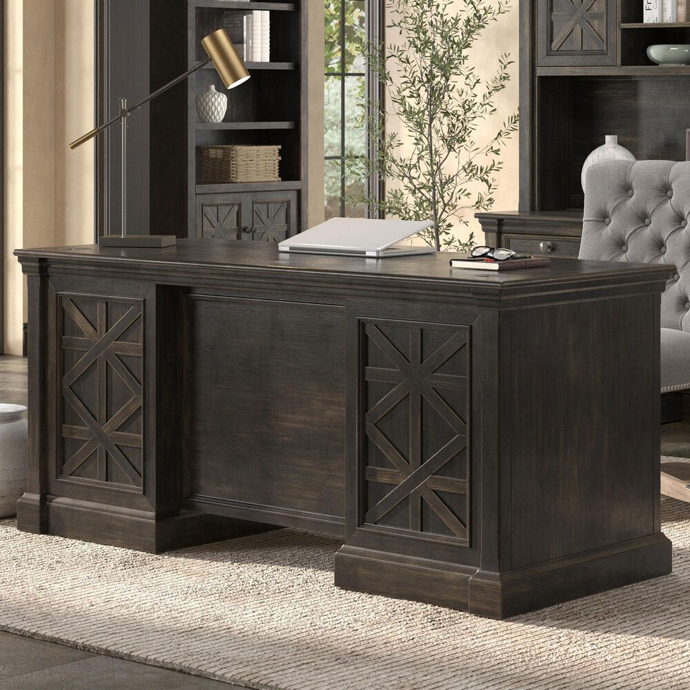 Wycliff Bay Kingston Executive Desk in Dark Chocolate, , large