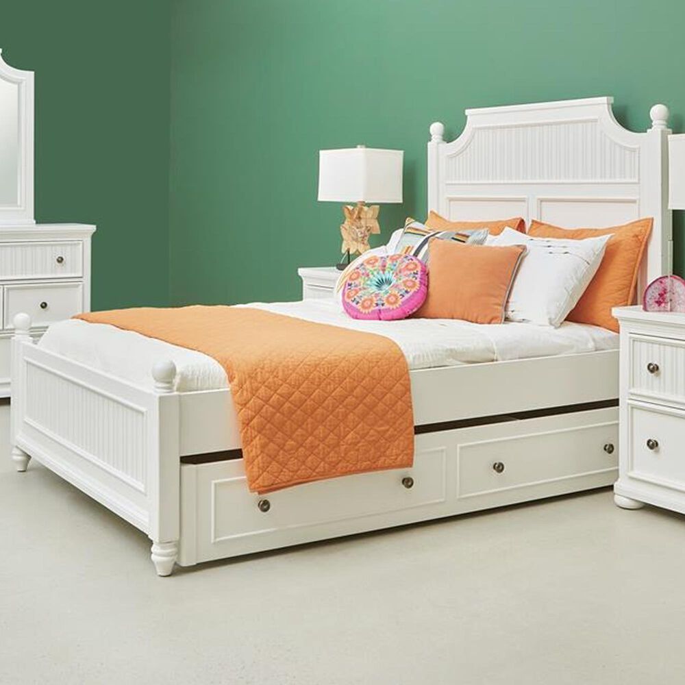 Samuel Lawrence Savannah Twin Poster Bed without Trundle in White, , large