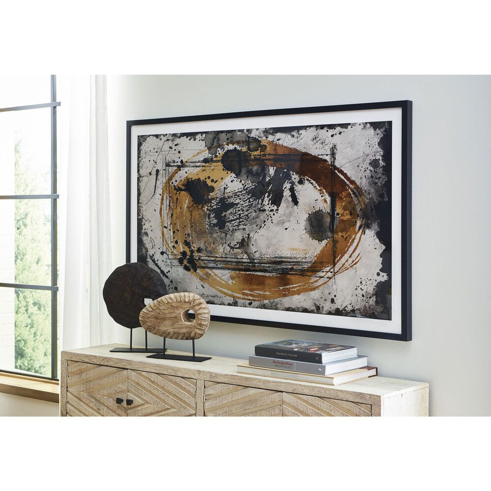 Signature Design by Ashley Clefting 37&quot; x 62.63&quot; Wall Art Set in Black, Caramel and Tan, , large