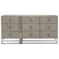 Bernhardt Linea 9-Drawer Dresser in Cerused Greige and Textured Graphite, , large