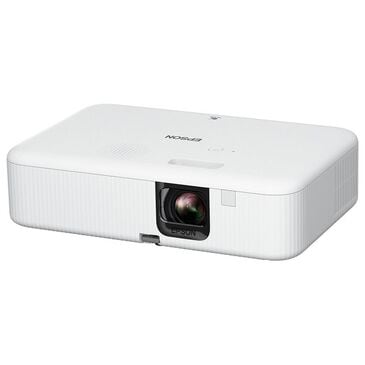 Epson EpiqVision Flex CO-FH02 Full HD 1080p Smart Streaming Portable Projector, 3-Chip 3LCD, Android TV, Bluetooth in White, , large