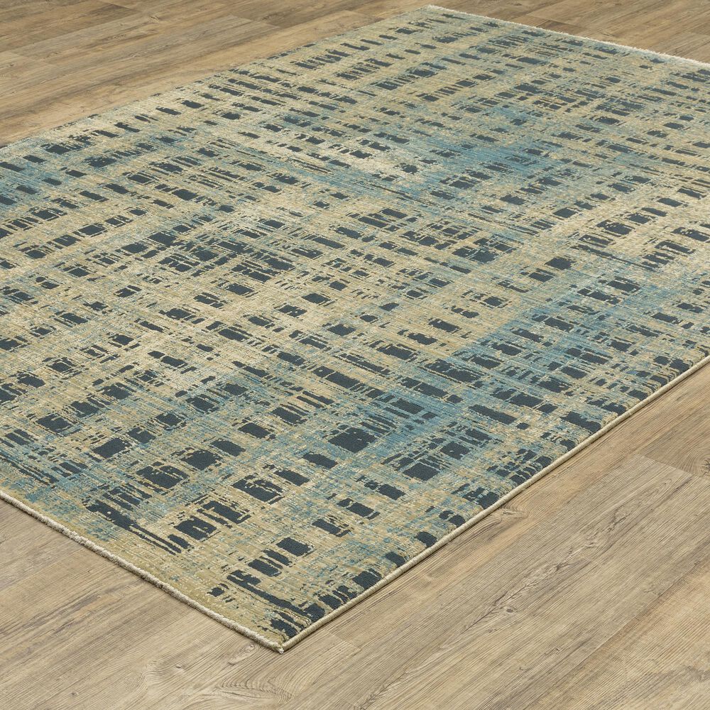 Oriental Weavers Reed RE07B 6&#39;7&quot; x 9&#39;6&quot; Beige and Blue Area Rug, , large