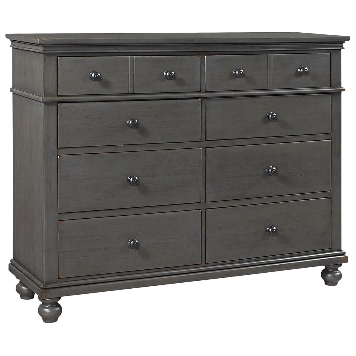 Riva Ridge Oxford 8 Drawer Dresser in Peppercorn | NFM