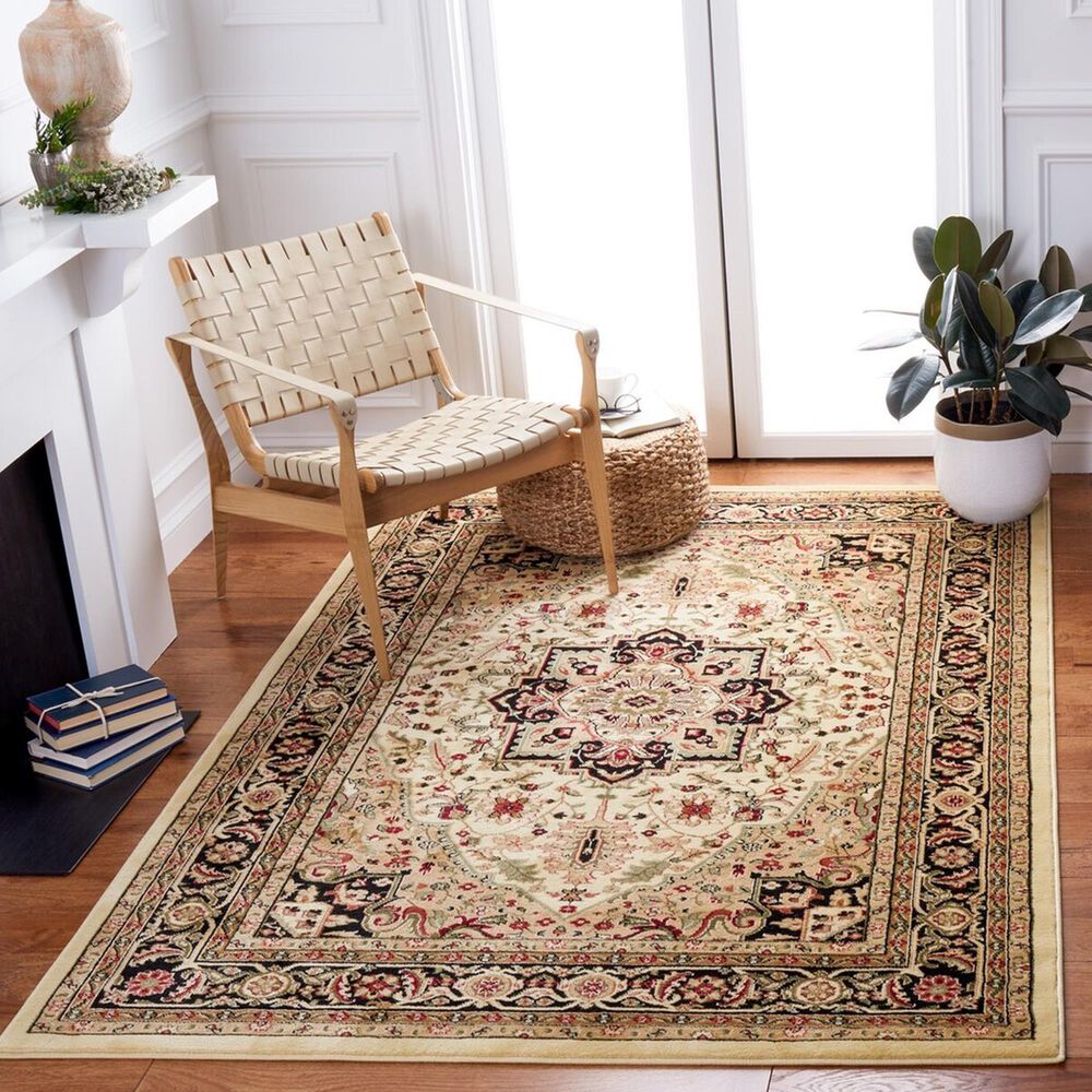 Safavieh Lyndhurst 3&#39;3&quot; x 5&#39;3&quot; Beige and Black Area Rug, , large