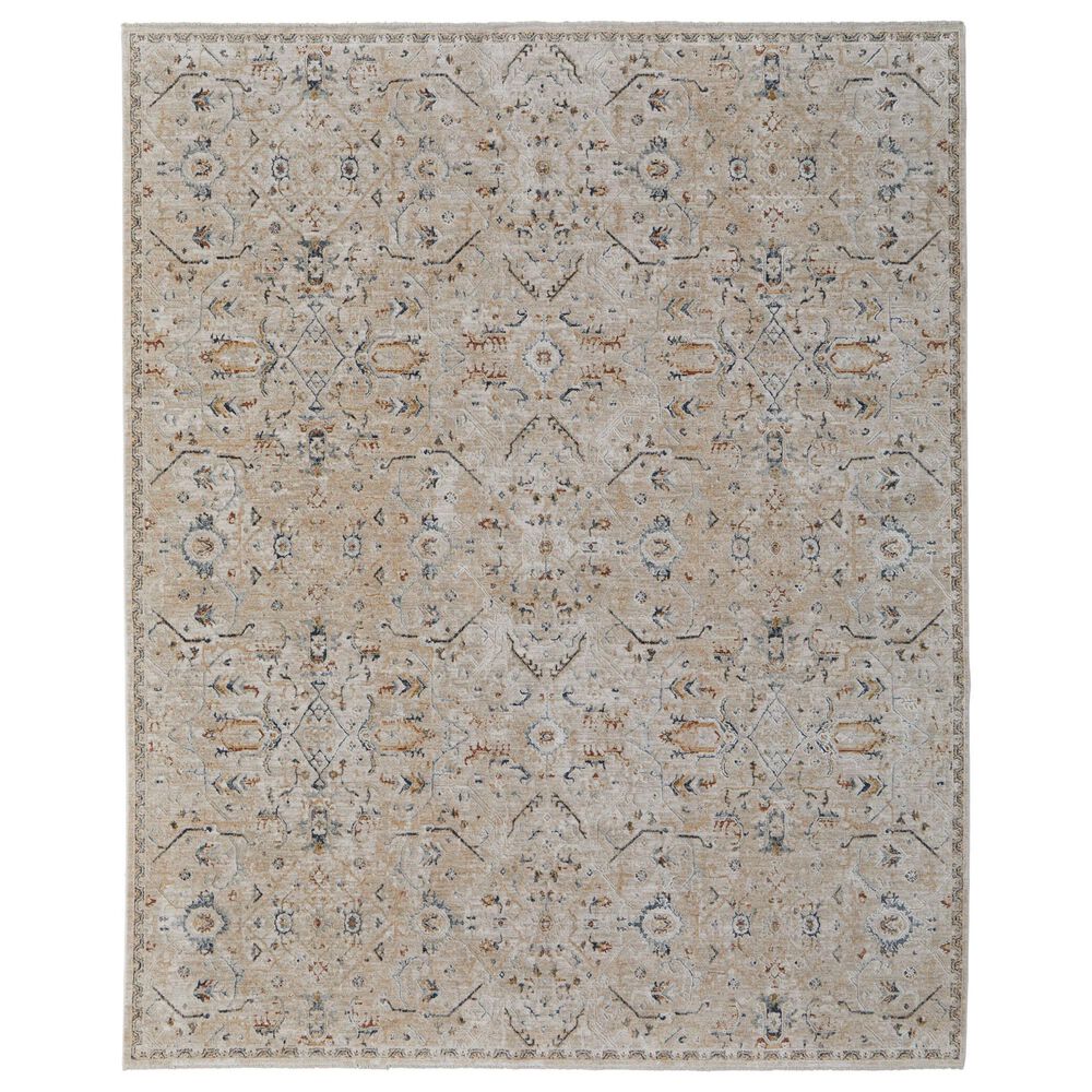 Feizy Rugs Pasha 39M6F 5" x 7"6" Beige and Blue Area Rug, , large