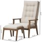 Baxton Studio Roxy High-Back Lounge Chair and Ottoman Set in Light Beige, , large