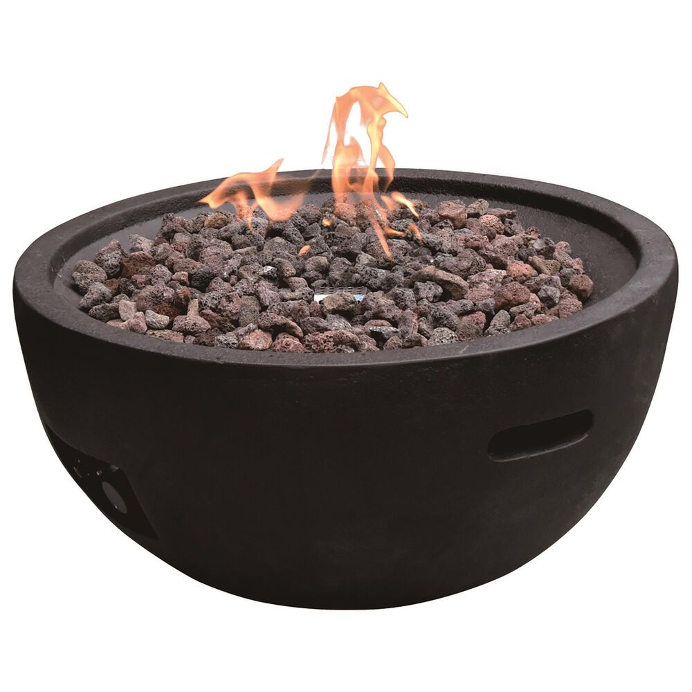 Elementi Fire Jefferson Round Liquid Propane Fire Table in Black, , large