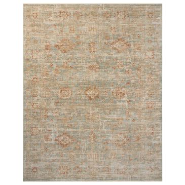 Loloi Heritage 4" x 8" Aqua and Terracotta Area Rug, , large